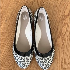 Crocs leopard flats-brand new